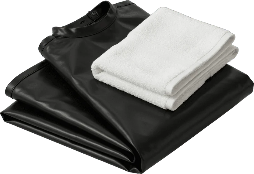 Cape et serviette de salon