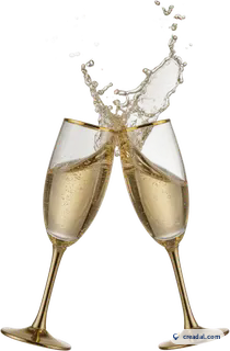 Gold champagne toast
