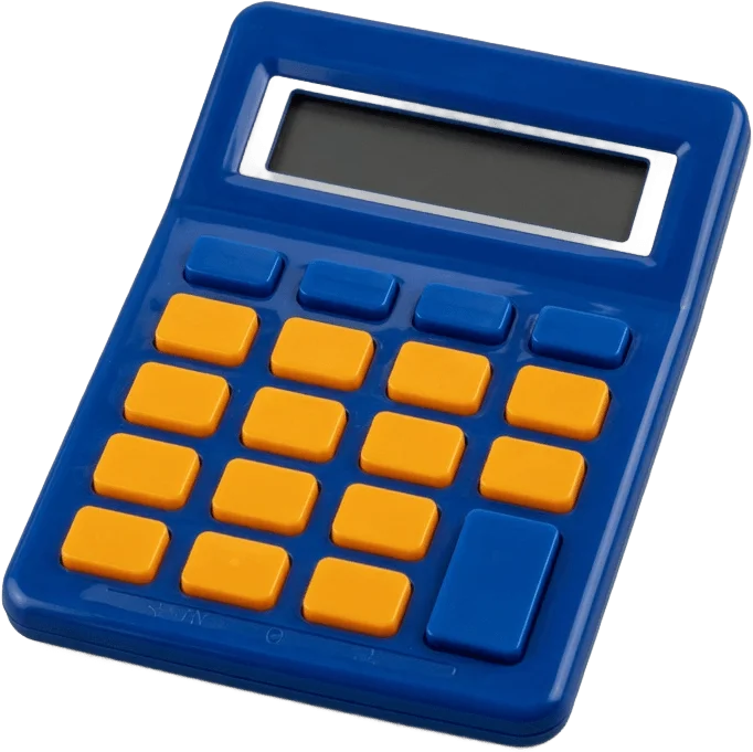 Blue school calculator