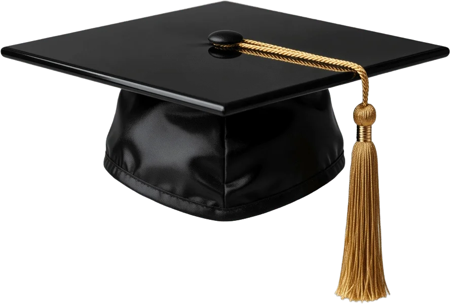 Black graduation cap
