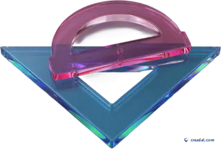 Clear Protractor Set Square