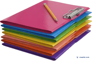 Colorful folder pile