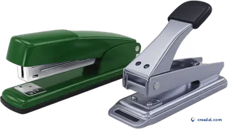 Green stapler and punch