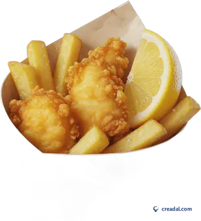 Fisch und Pommes