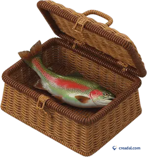 Geflochtener Fischkorb