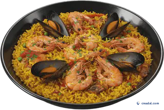 Meeresfrüchte Paella Pfanne