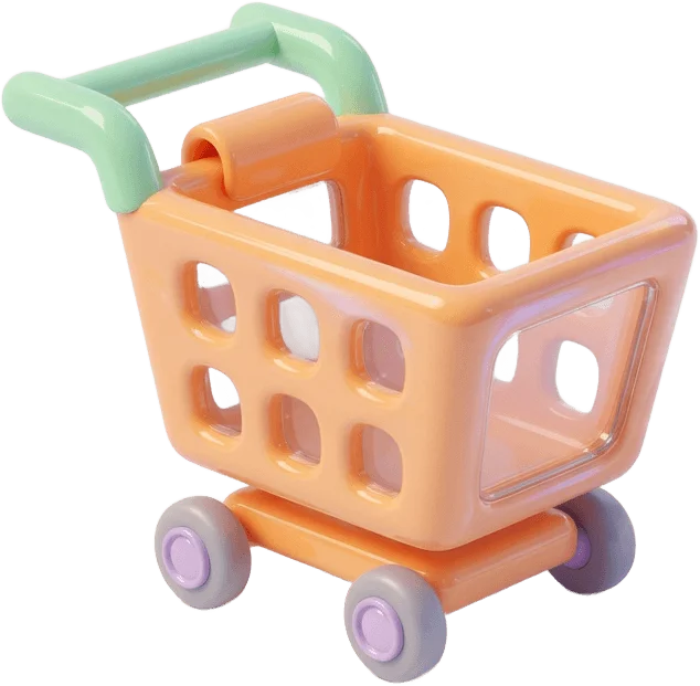 Panier orange 3D