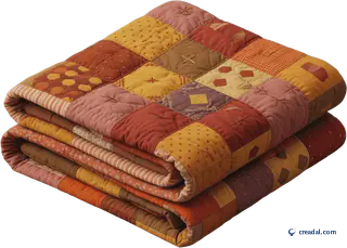 Courtepointe Patchwork Pliée