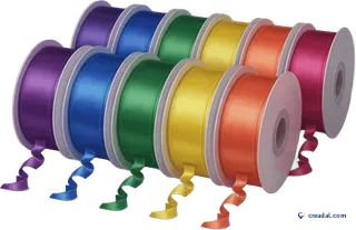 Bobines satin arc-en-ciel