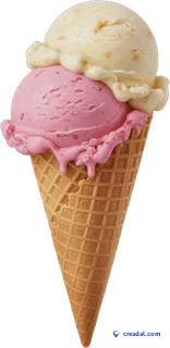 Cornet de glace rose