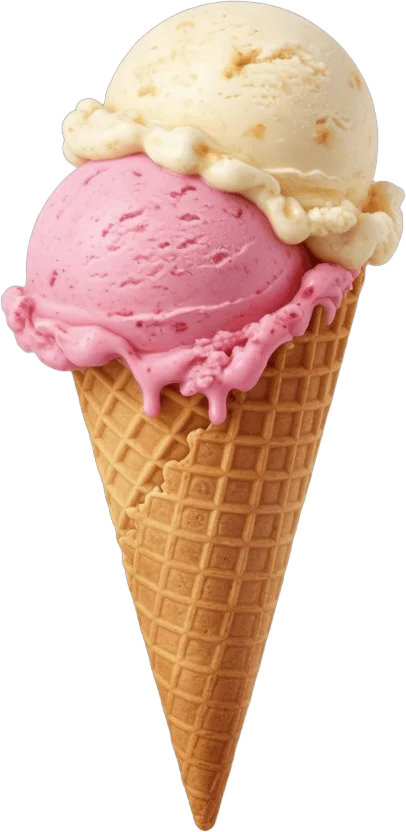 Cornet de glace rose