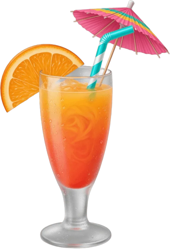 Cocktail tropical à l'orange