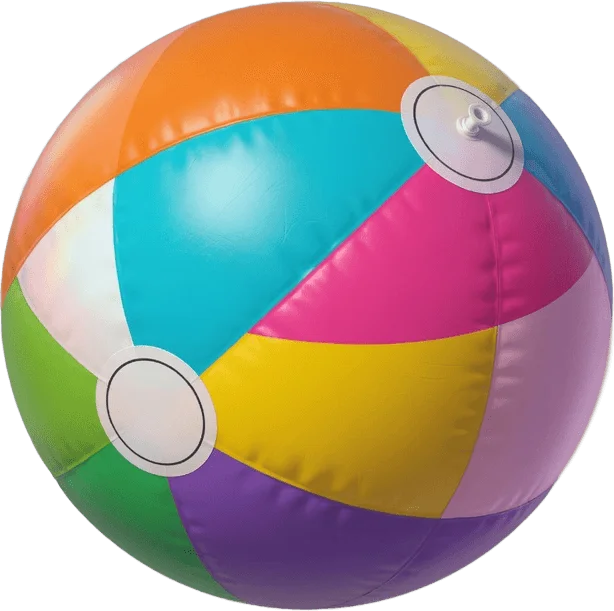 Colourful beach ball