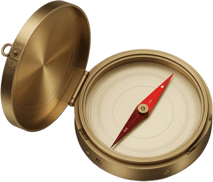 Brass compass