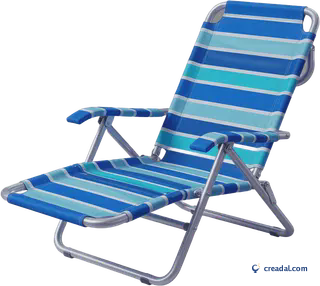 Transat de plage bleu