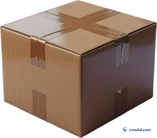 Caixa de papelão lacrada