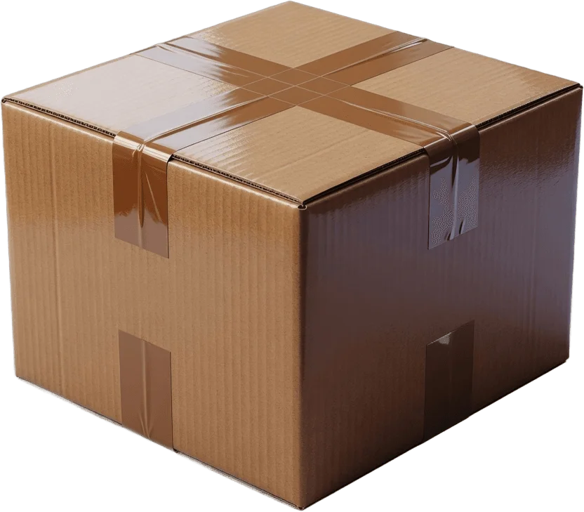 Sealed cardboard box