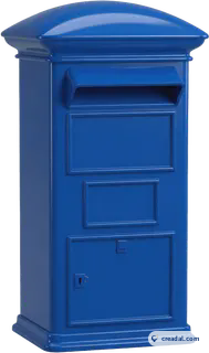 Caixa postal azul vazia