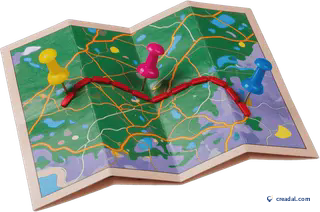 Mapa de rota dobrado
