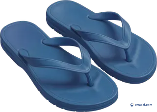 Tongs bleues en caoutchouc