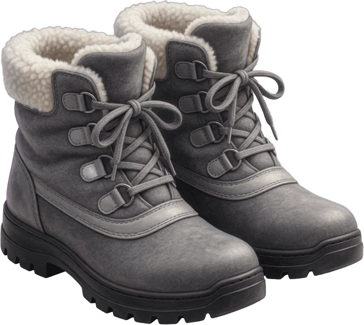 Bottes grises d'hiver