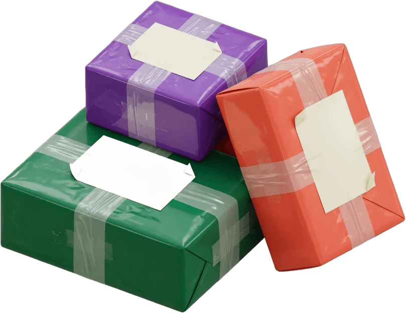 Three Taped Parcels