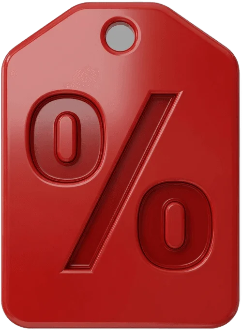 Étiquette rouge de remise