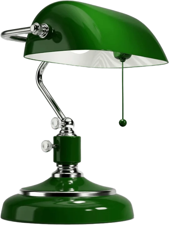 Lampe banquier verte