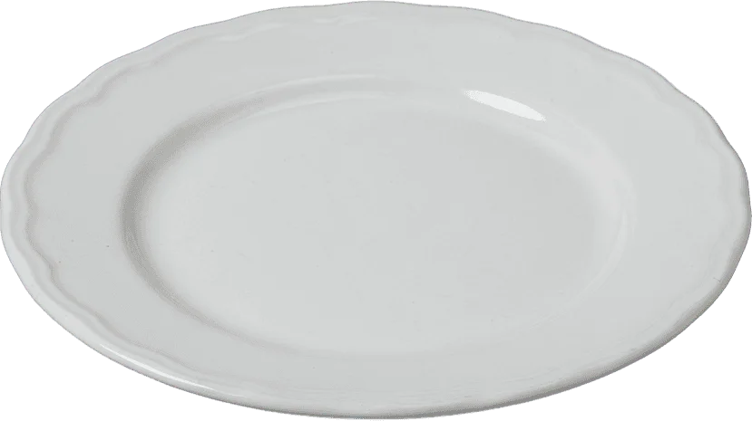 White dinner plate
