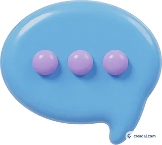 Blue chat bubble