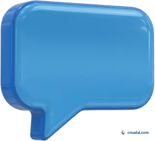 Glossy Blue Speech Bubble