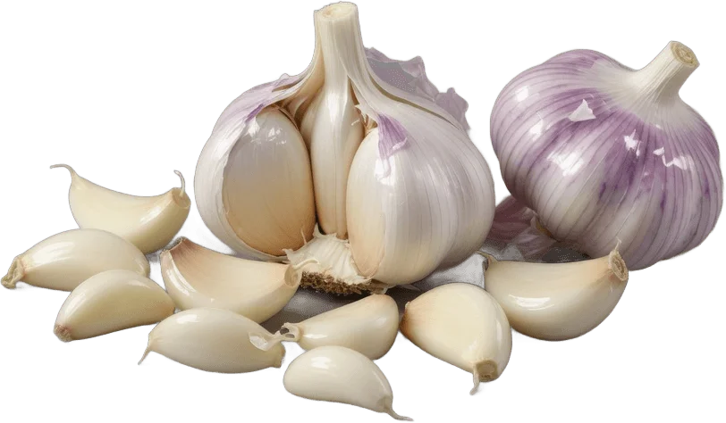 Garlic bulbs and cloves
