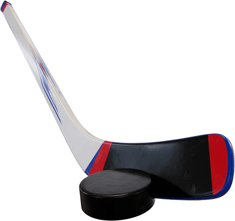 Eishockeyschläger mit Puck