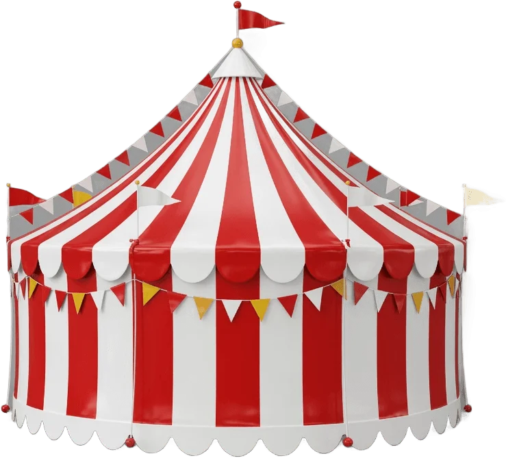 Striped Circus Tent