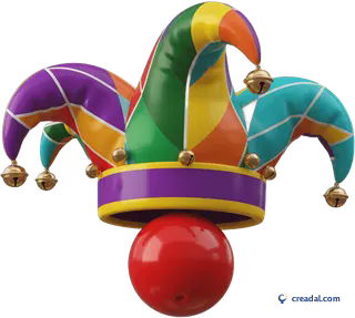 Clown Nose Jester Hat