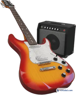 Sunburst Guitar and Amp