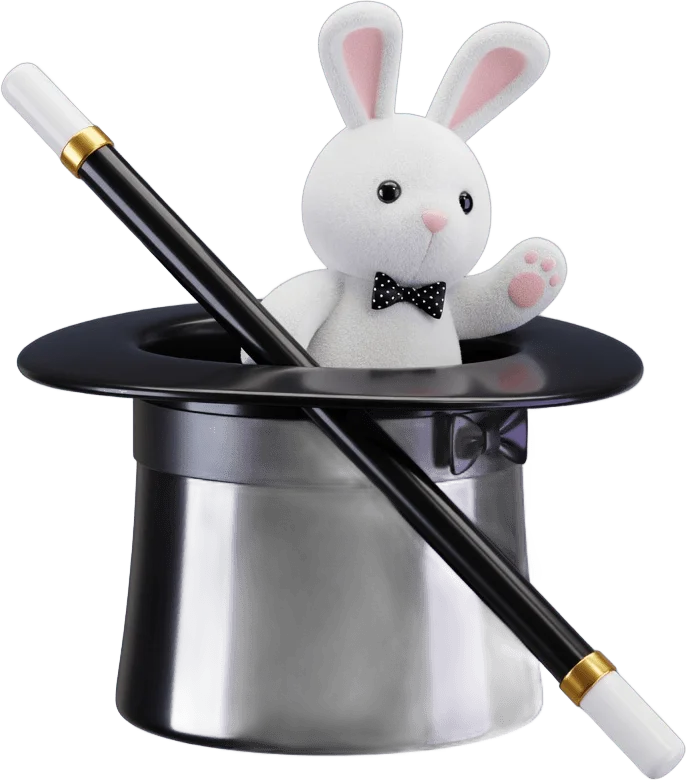 Magician hat and rabbit