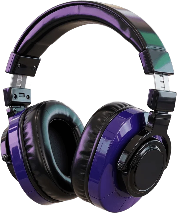 Closed-back studio headphones