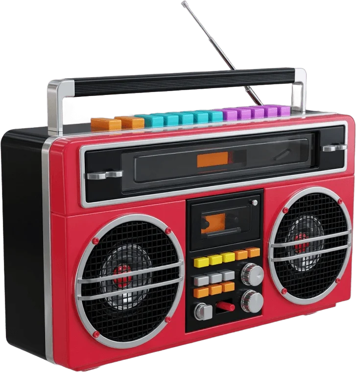 Radio boombox rétro
