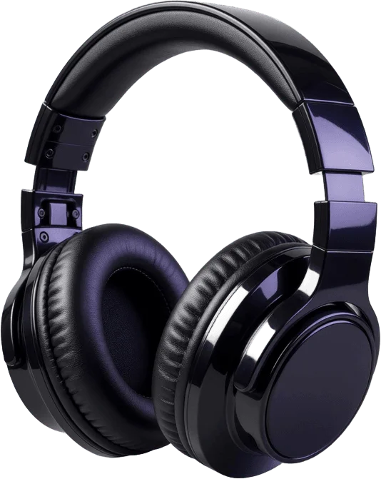 Black studio headphones