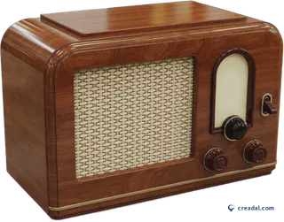 Vintage wooden radio