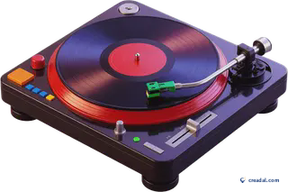 DJ turntable with vinyl