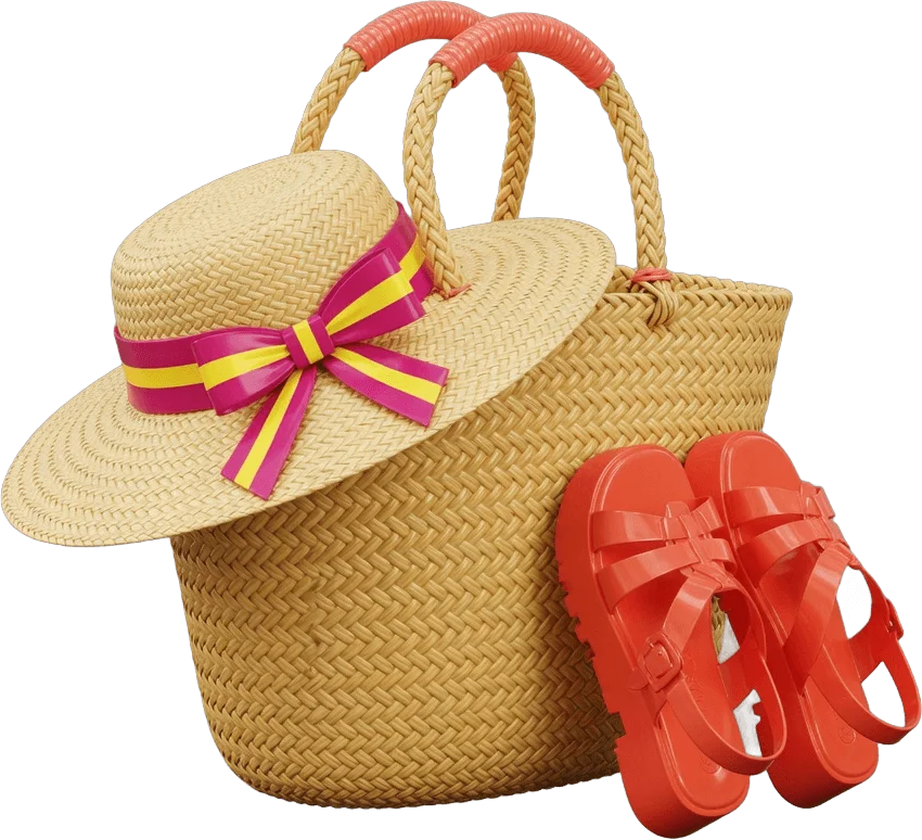 Straw Beach Tote