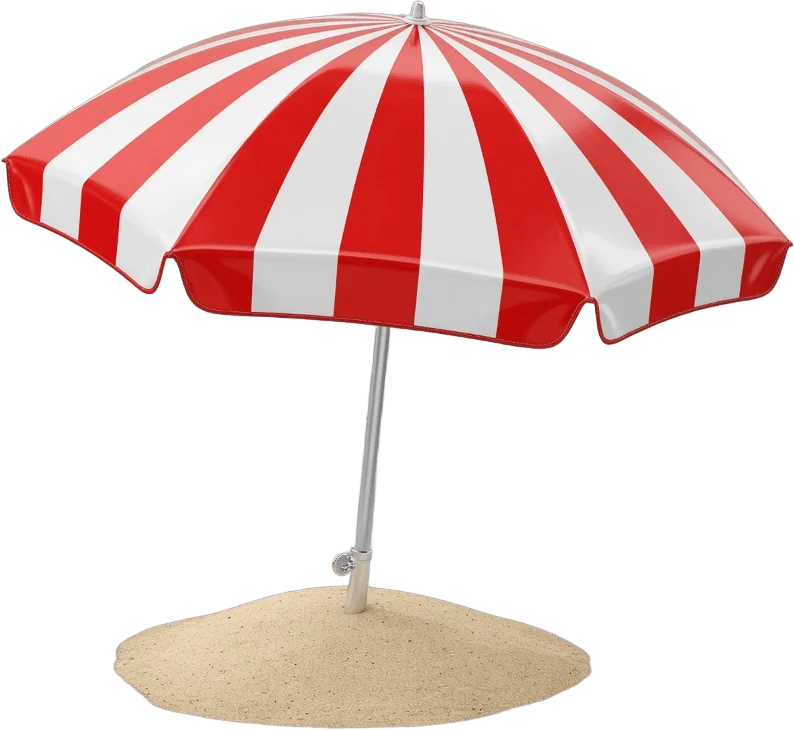 Striped Beach Umbrella