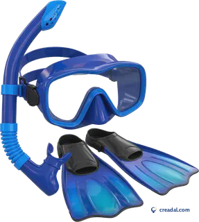 Conjunto de snorkel azul