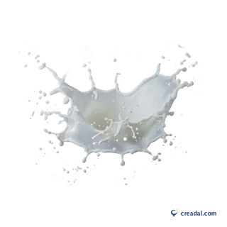 White milk splash