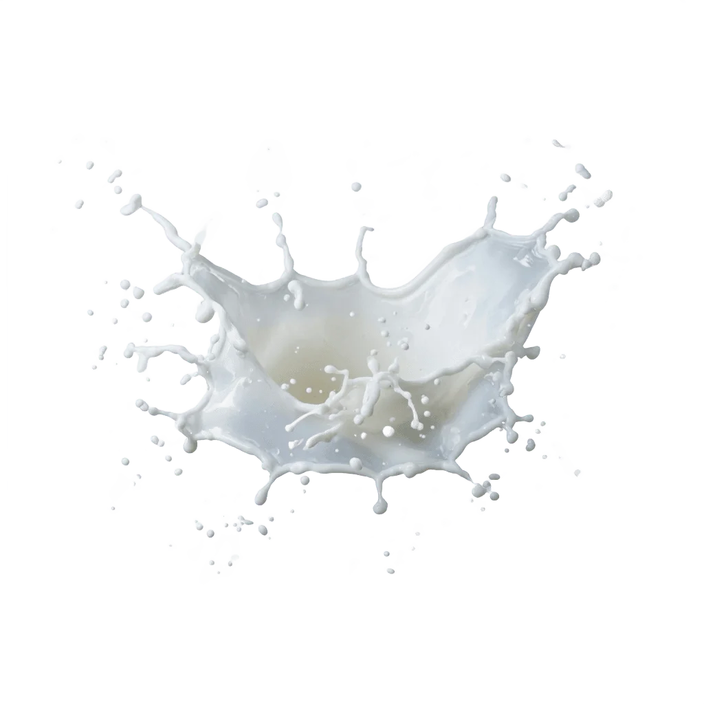 White milk splash