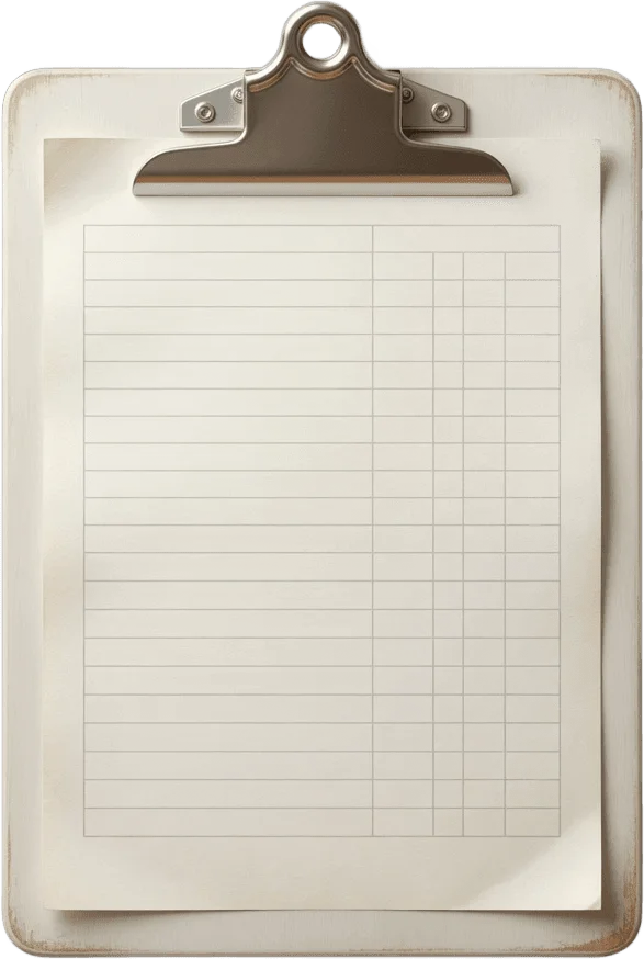 Blank Scoring Clipboard