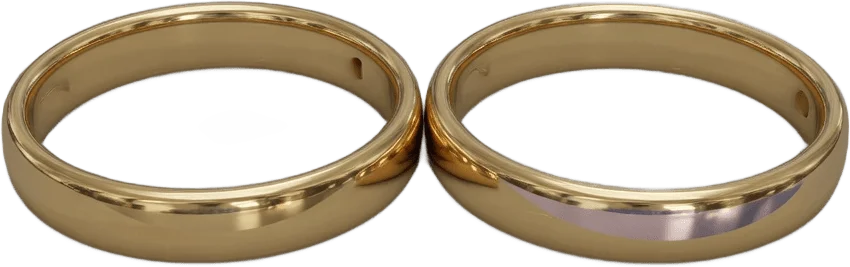 Schlichte goldene Eheringe