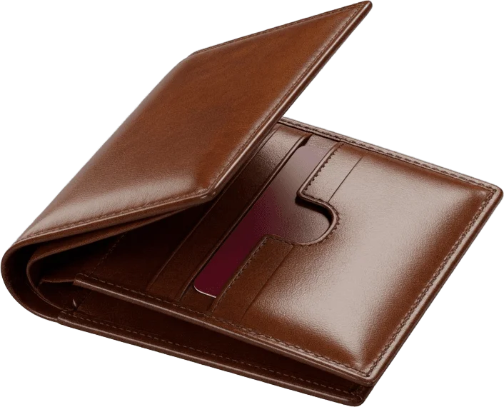 Braune Lederbrieftasche